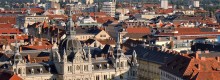 Rathaus vom Schlossberg aus